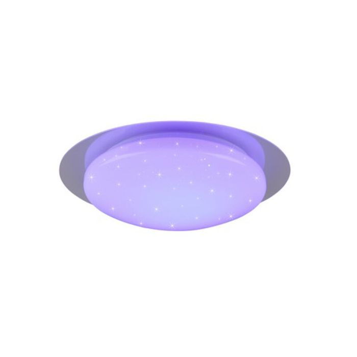 Hvid loftlampe badeværelse modern, Marlena, 12W, 4000K LED, IP44, med fjärrkontroll