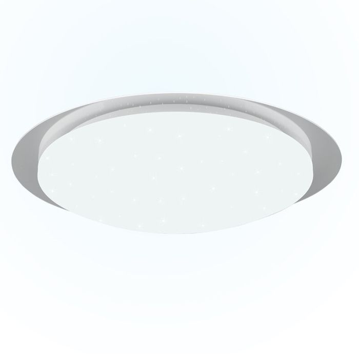 Hvid loftlampe badeværelse modern, Marlena, 18,5W, 4000K LED, IP44, med fjärrkontroll