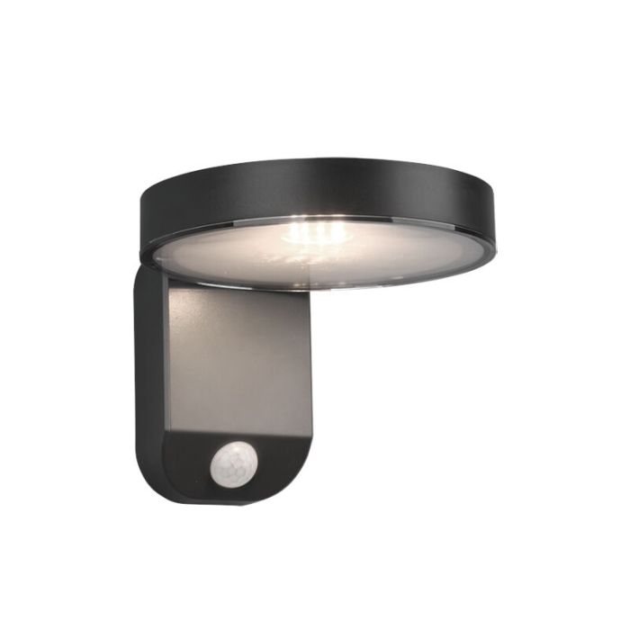 Antracit udendørs væglampe med bevægelsessensor modern, Sunny, 4,5W, 3000K LED, IP44