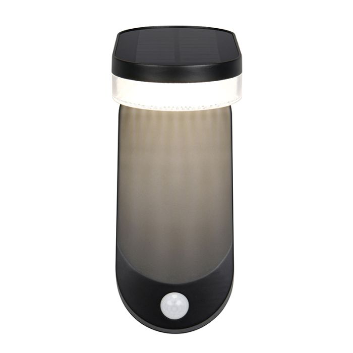 Sort udendørs væglampe solcelle modern, Laquisha, 3W, 4000K LED, IP44