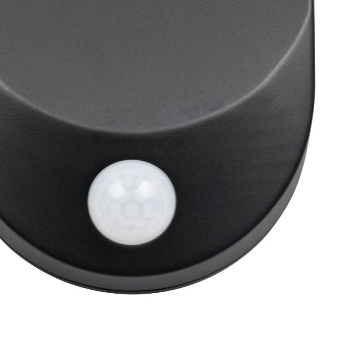 Sort udendørs væglampe solcelle modern, Laquisha, 3W, 4000K LED, IP44