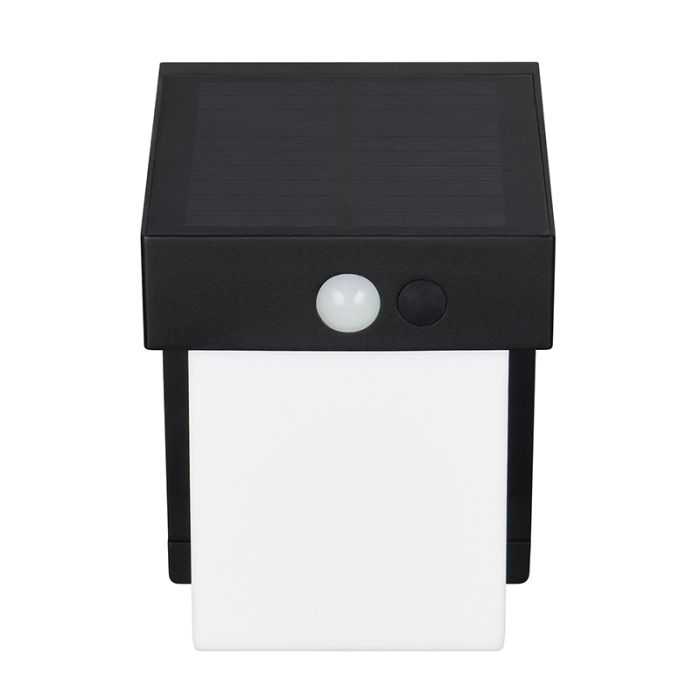 Sort udendørs væglampe solcelle modern, Kadija, 5,5W, 4000K LED, IP44