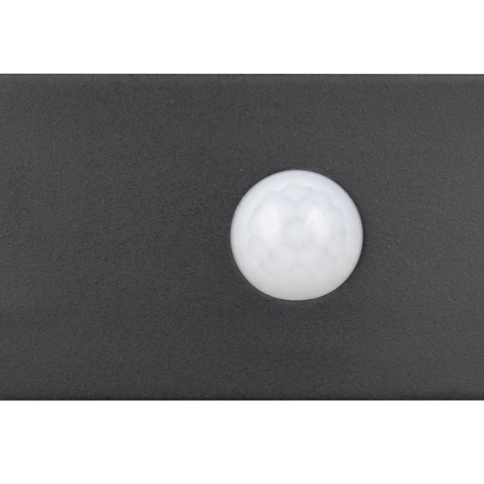 Sort udendørs væglampe solcelle modern, Pytsje, 6W, 4000K LED, IP44, med brytare