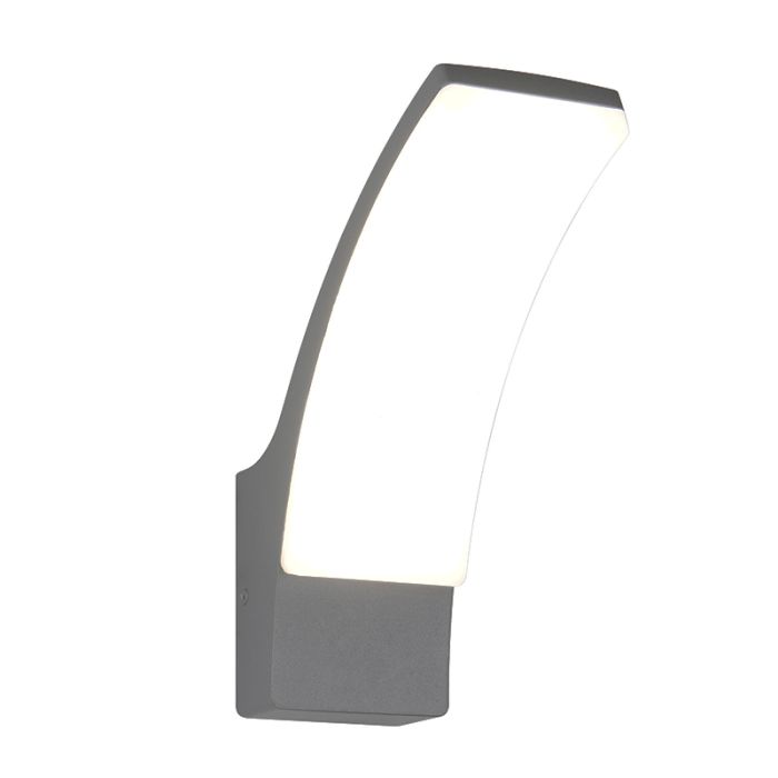 Antracit udendørslampe modern, Popke, 12,5W, 4000K LED, IP44