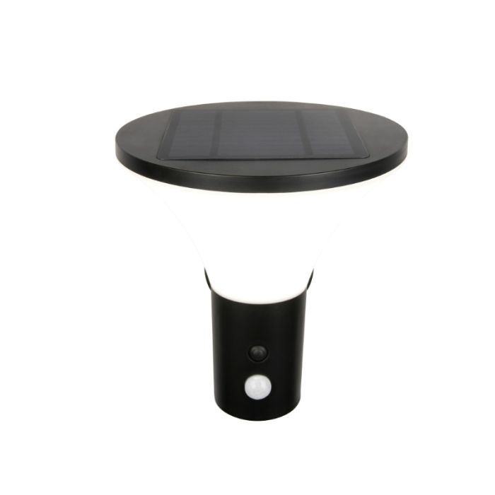 Sort udendørs væglampe solcelle modern, Nebahat, 3W, 4000K LED, IP44