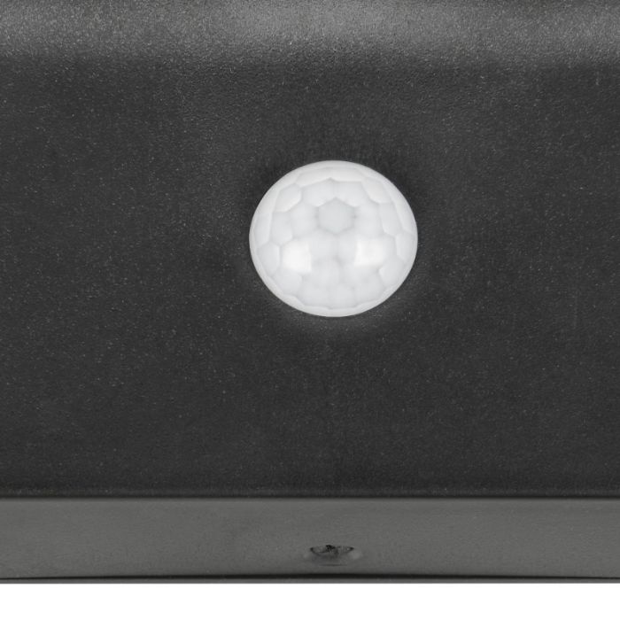 Sort udendørs væglampe solcelle modern, Mukaddes, 8W, 4000K LED, IP44
