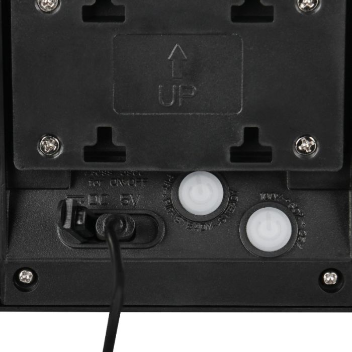 Sort udendørs væglampe solcelle modern, Neelam, 8W, 4000K LED, IP44