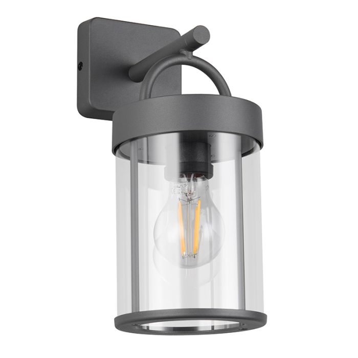 Antracit udendørslampe modern, Piter, IP44