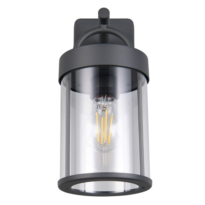 Antracit udendørslampe modern, Piter, IP44