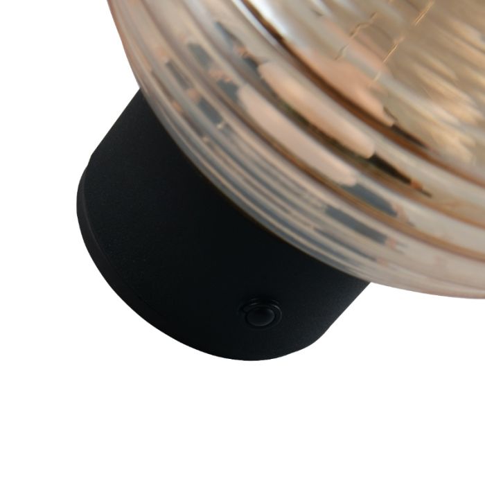 Rav genopladelige væglampe modern, Walid, 1,5W, 3000K LED, 3 trins lysdæmper