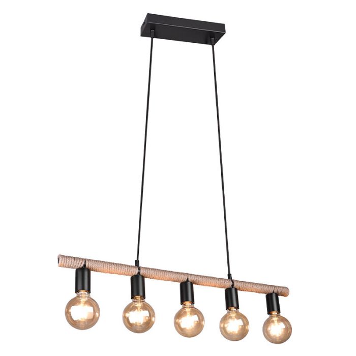 Sort pendler lampe modern, Mikail