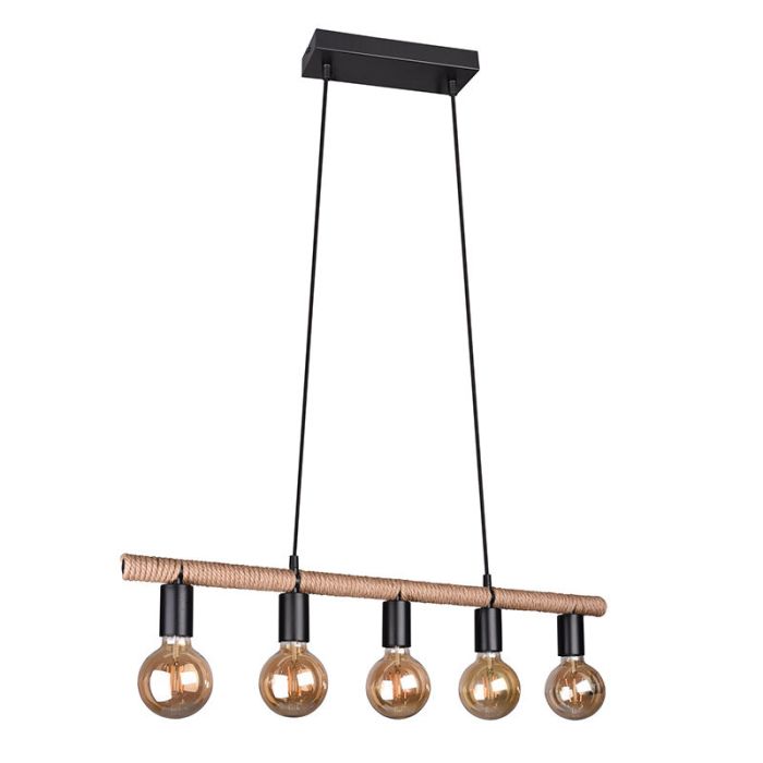 Sort pendler lampe modern, Mikail