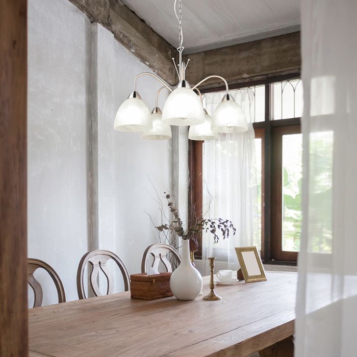 Hvid pendler lampe klassisk, Ozlem