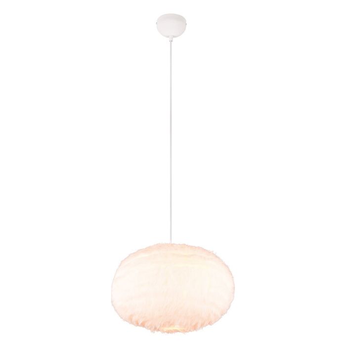 Beige pendler lampe stof, Vijay