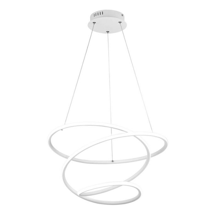 Hvid pendel lampe spisebord design, Marell, 36W, 4000K LED, 3 trins lysdæmper