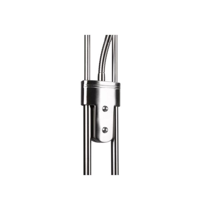 Nikkel læselampe gulv modern, Fredrika, 27W, 3000K LED, med beröringsdimmer