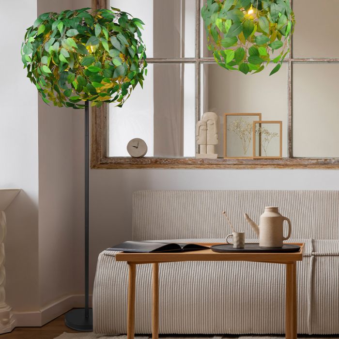 Grøn gulv lampe design, Urwa, med brytare