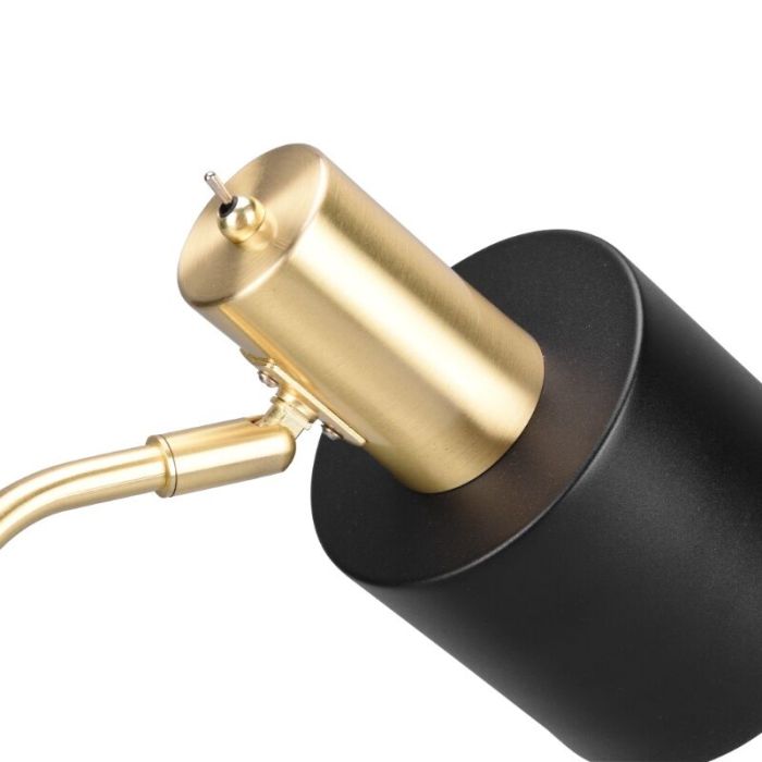 Sort gulv lampe metal, Zoja, med brytare