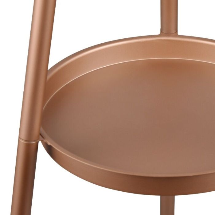 Brun trebenet gulvlampe modern, Wendel, med brytare
