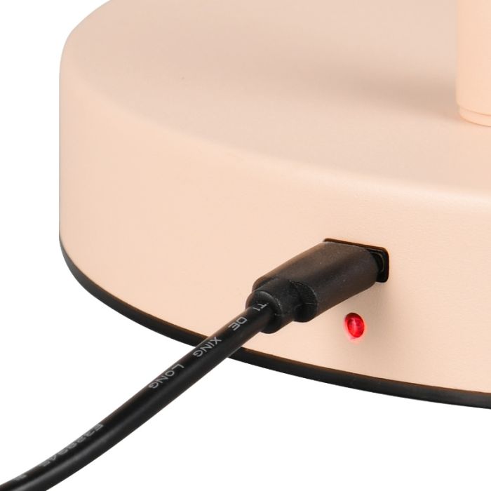 Brun genopladelige gulvlampe metal, Suraya, 4,5W, 3000K LED, 3 trins lysdæmper