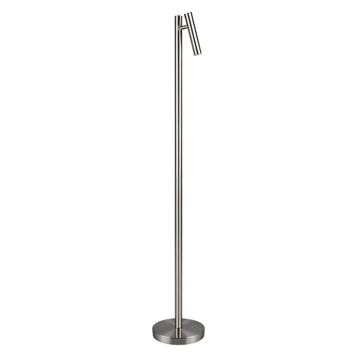 Nikkel genopladelige gulvlampe modern, Peniguet, 3W, varm til kold hvid justerbar LED, med beröringsdimmer