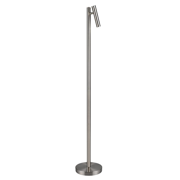 Nikkel genopladelige gulvlampe modern, Peniguet, 3W, varm til kold hvid justerbar LED, med beröringsdimmer