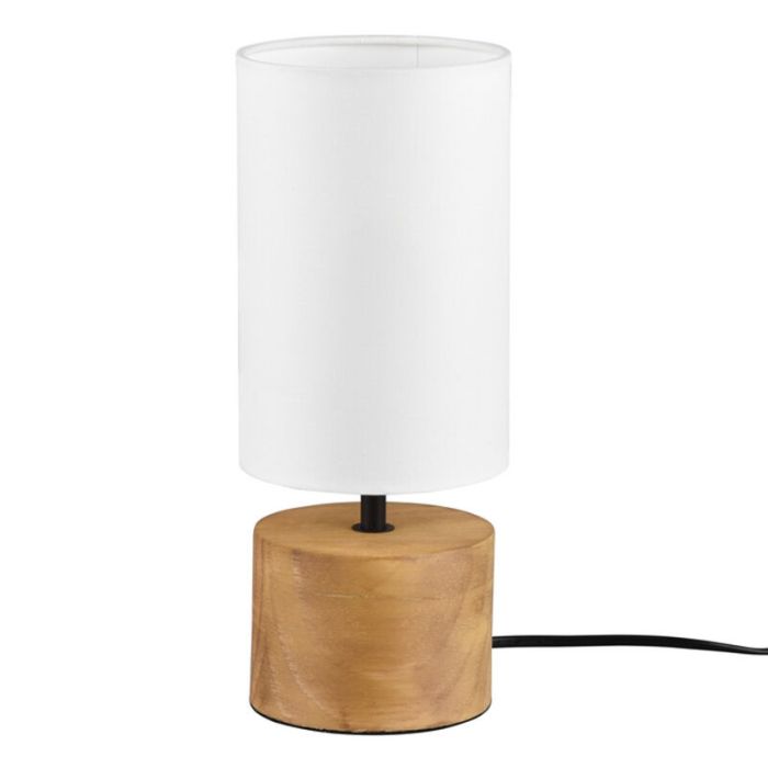Træ bordlampe brun, Job, med brytare