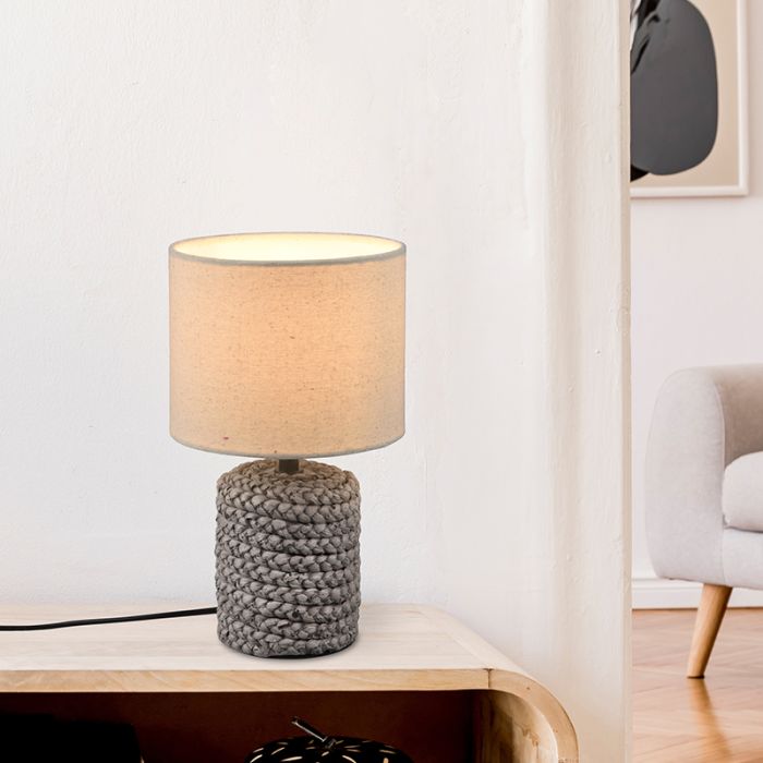 Keramik bordlampe brun, Boban, med brytare