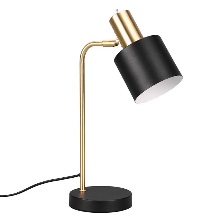 Sort bordlampe metal, Zoja, med brytare