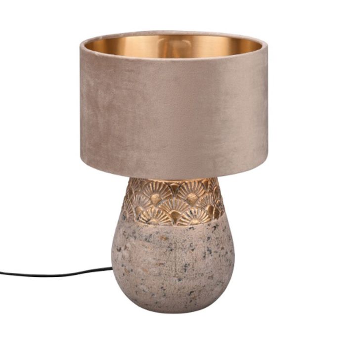 Grå bordlampe orientalsk, Selim, med brytare