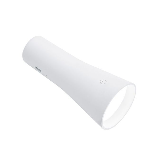 Hvid bordlampe metal, Remko, 2W, 3000K LED, med beröringsdimmer