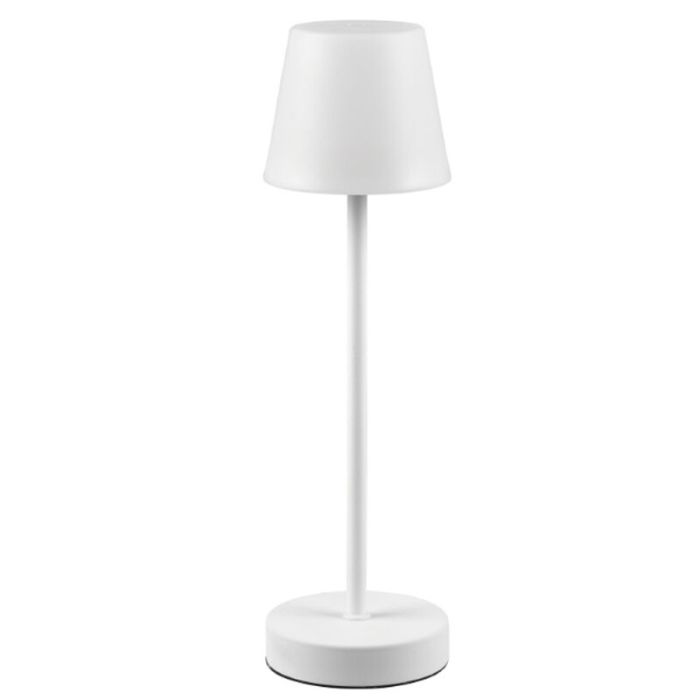 Hvid genopladelige bordlampe plast, Suman, 2W, varm til kold hvid justerbar LED, IP44, med beröringsdimmer