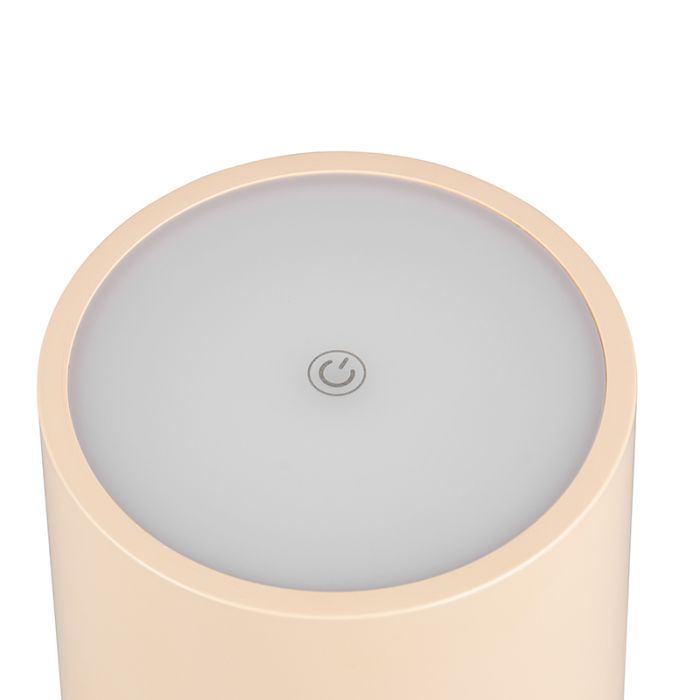 Brun genopladelige udendørs bordlampe modern, Lakisha, 1,5W, white switch LED, IP54, med beröringsdimmer