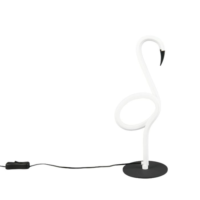 Hvid bordlampe design, Puk, 6W, 3000K LED, med brytare