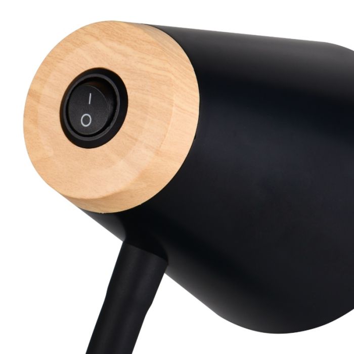 Sort bordlampe modern, Rahul, 4,5W, 3000K LED, med brytare