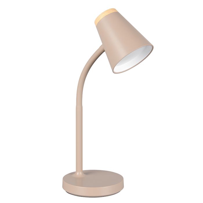 Brun bordlampe modern, Rahul, 4,5W, 3000K LED, med brytare