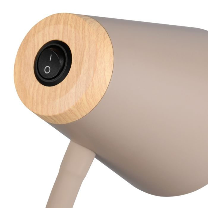 Brun bordlampe modern, Rahul, 4,5W, 3000K LED, med brytare