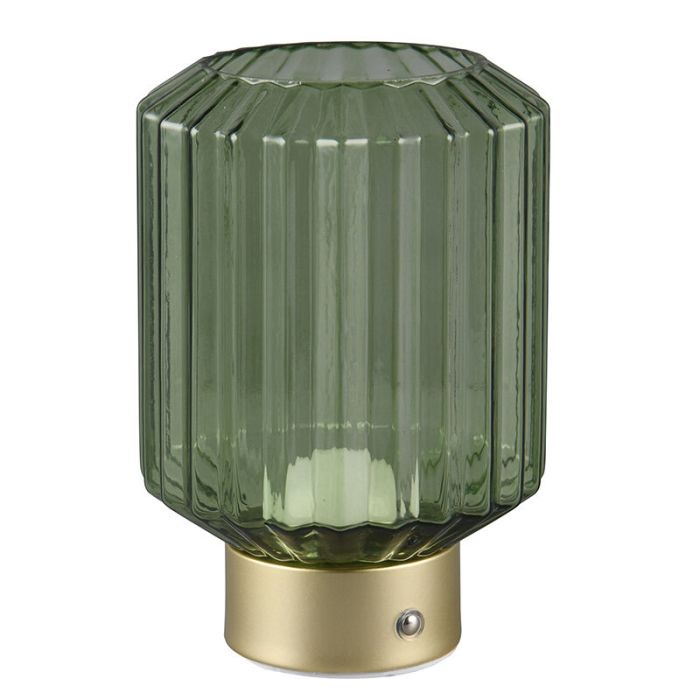 Messing genopladelige bordlampe retro, Tamer, 2W, 3000K LED, med beröringsdimmer