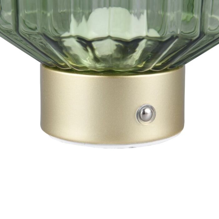 Messing genopladelige bordlampe retro, Tamer, 2W, 3000K LED, med beröringsdimmer