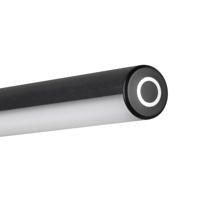 Sort klemmelampe modern, Rommert, 5W, varm til kold hvid justerbar LED, med beröringsdimmer