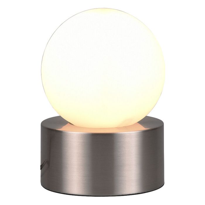 Nikkel bordlampe modern, Mirjam, med brytare