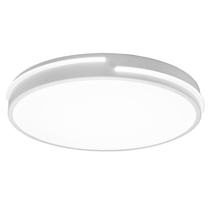Hvid plafond modern, Fadi, 24W, varm til kold hvid justerbar LED, med fjärrkontroll