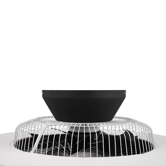 Sort loftventilator modern, Maurits, 40W, varm til kold hvid justerbar LED, med fjärrkontroll