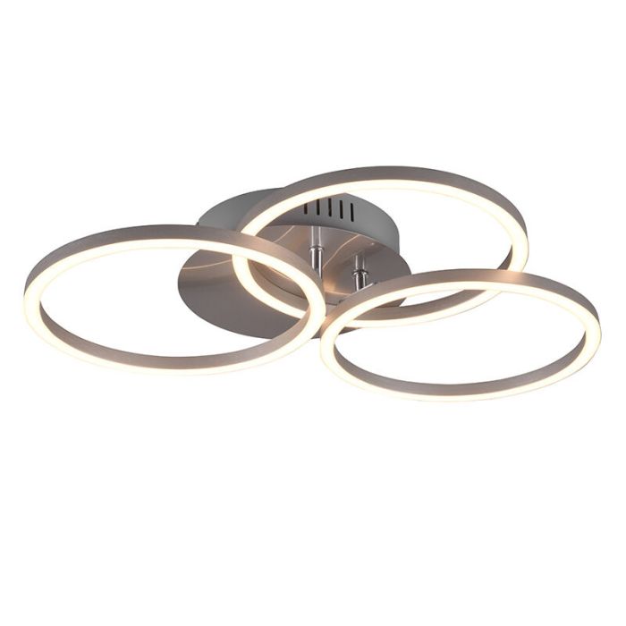 Nikkel plafond modern, Kobus, 27W, varm til kold hvid justerbar LED, med fjärrkontroll