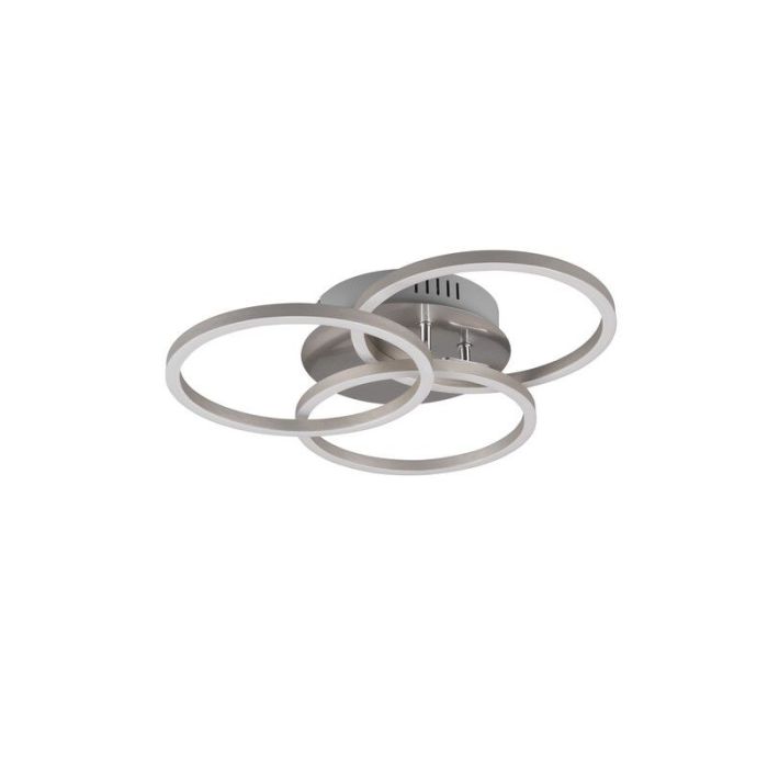 Nikkel plafond modern, Kobus, 27W, varm til kold hvid justerbar LED, med fjärrkontroll