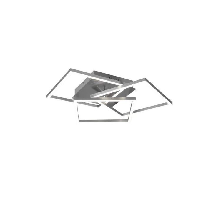 Nikkel plafond modern, Bibiana, 28W, varm til kold hvid justerbar LED, med fjärrkontroll