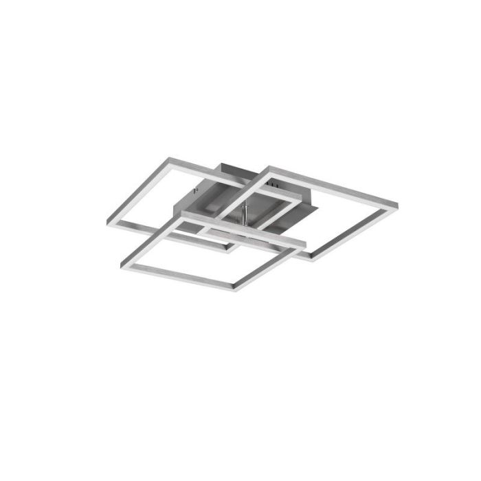 Nikkel plafond modern, Bibiana, 28W, varm til kold hvid justerbar LED, med fjärrkontroll
