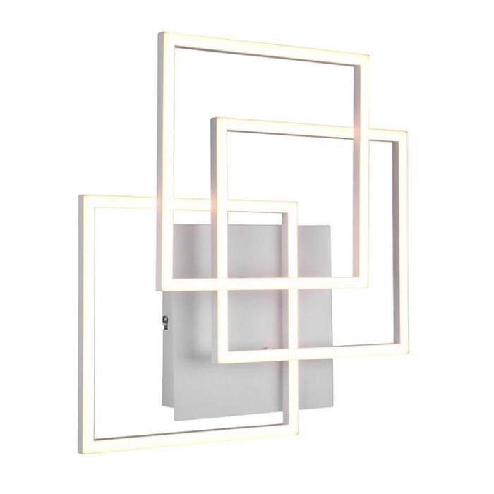 Hvid plafond modern, Bibiana, 28W, varm til kold hvid justerbar LED, med fjärrkontroll