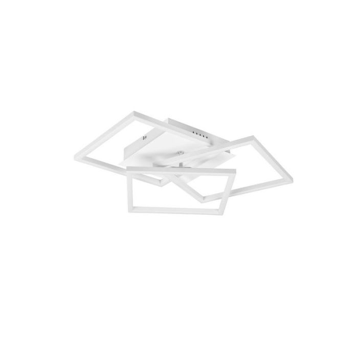 Hvid plafond modern, Bibiana, 28W, varm til kold hvid justerbar LED, med fjärrkontroll