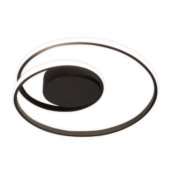 Sort plafond modern, Sassandra, 22W, 3000K LED, 3 trins lysdæmper